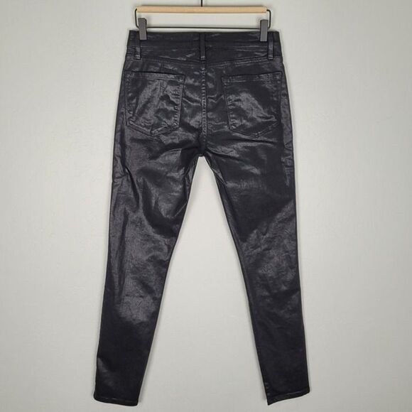Frame Size 30 Le Skinny De Jeanne Jeans Skinny Noir Coated Black - Picture 5 of 12
